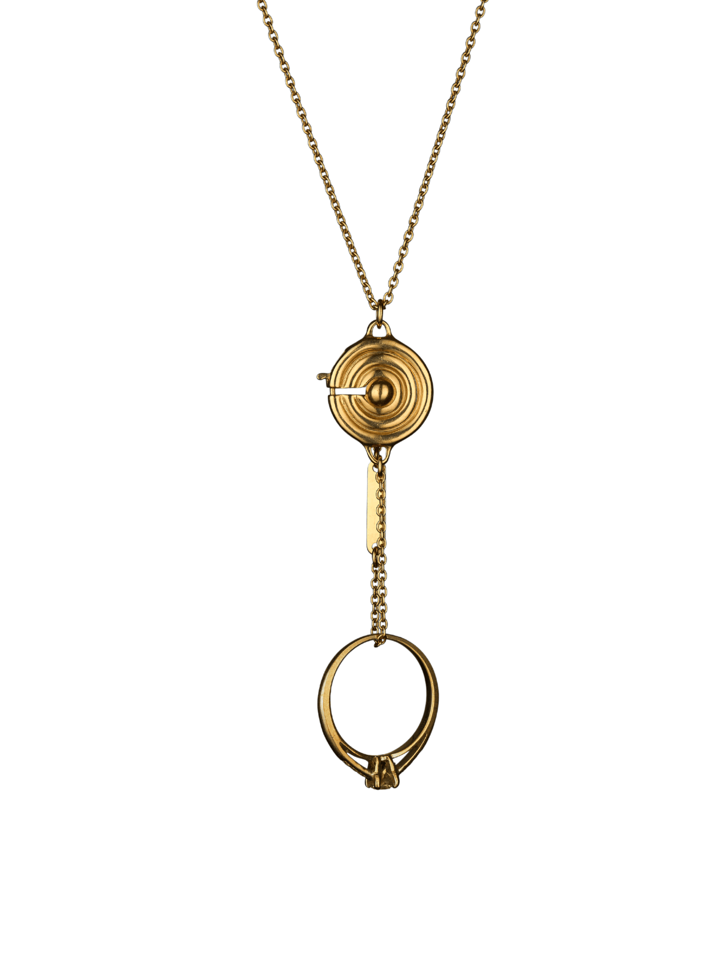 Aphrodite en Or plaqué sur argent avec bague