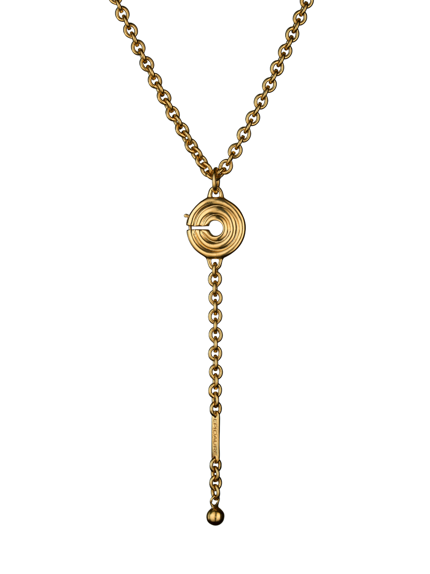 Collier Esculape en or plaqué sur argent sans une bague