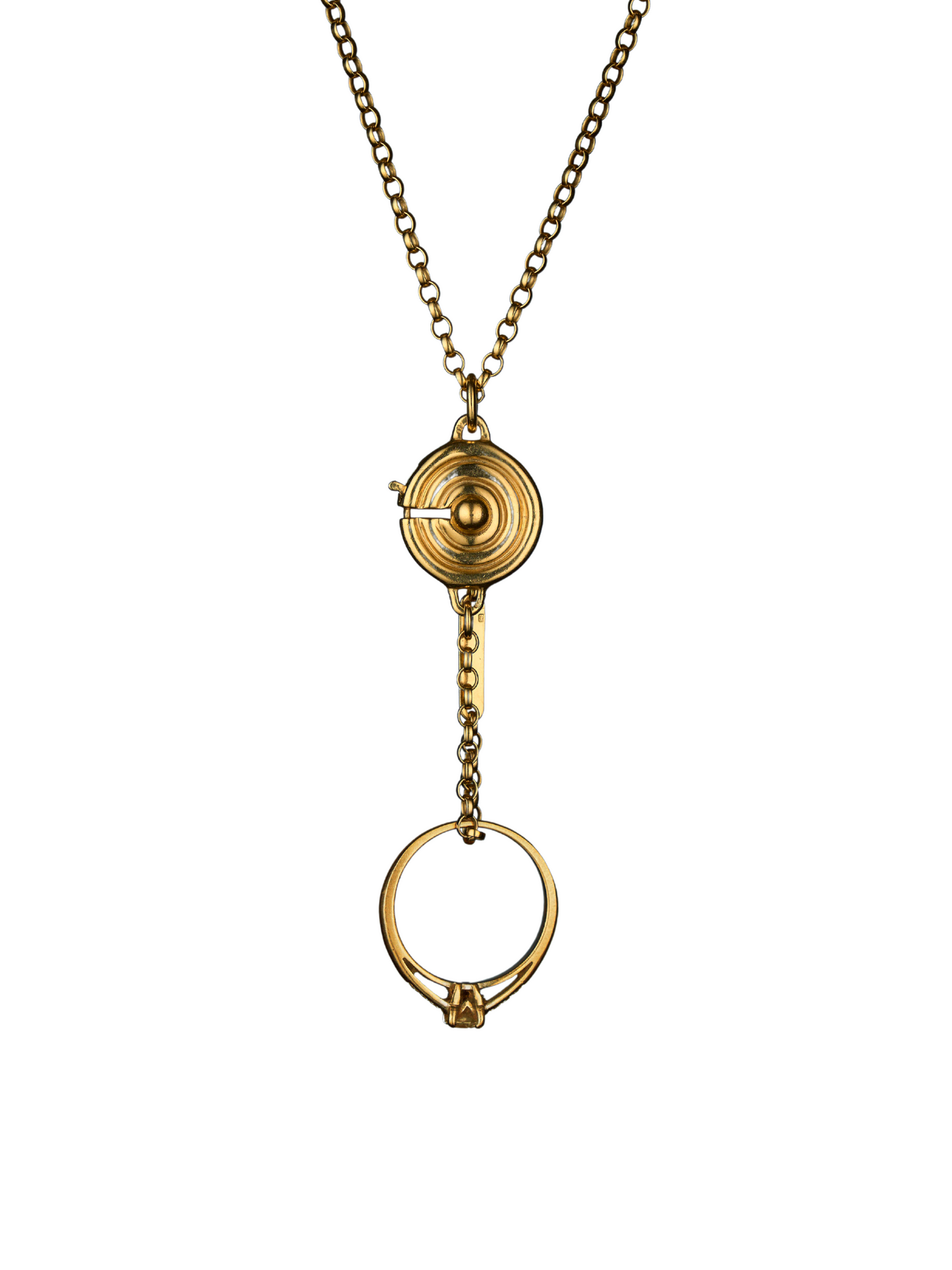 Collier Panacée en or plaqué argent avec bague